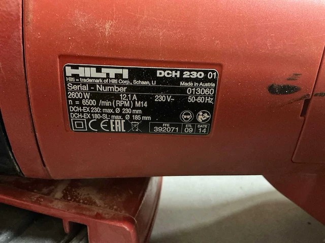 Hilti dch-ex 230 doorslijpmachine - afbeelding 4 van  6