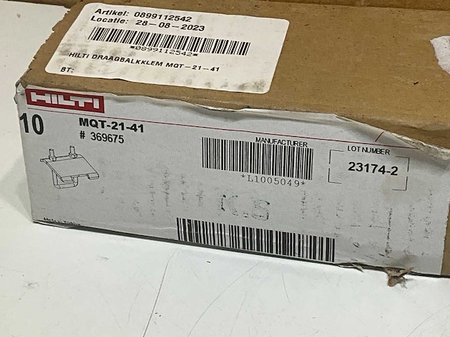 Hilti mqt-21-41 draagbalkklem (20x) - afbeelding 2 van  4