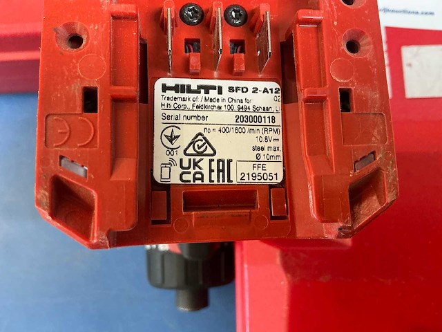 Hilti sfd 2-a12 accu schroefmachine body met accu - afbeelding 3 van  3