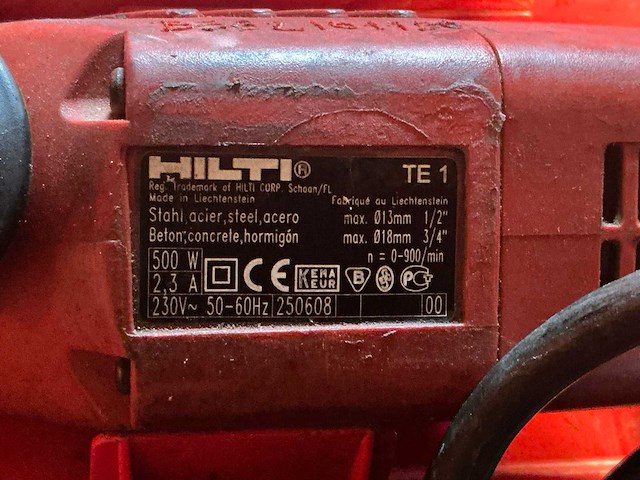 Hilti te-1 boormachine - afbeelding 4 van  4