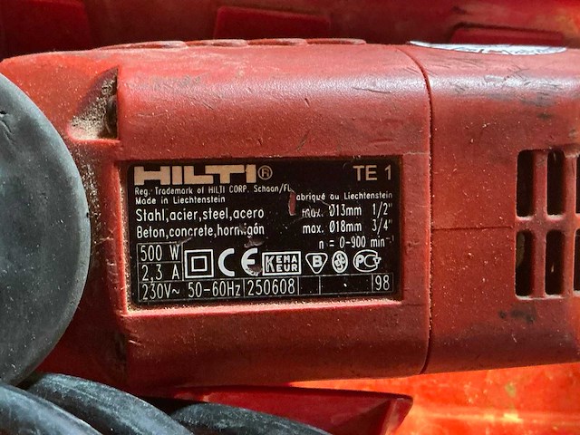 Hilti te-1 boormachine - afbeelding 3 van  4