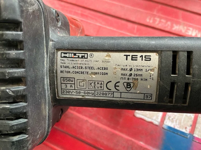 Hilti te 15 boormachine (2x) - afbeelding 4 van  9