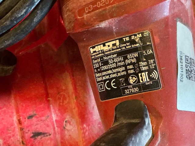 Hilti te 2 02 boormachine - afbeelding 3 van  3