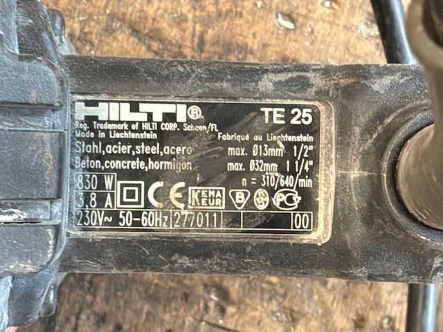 Hilti te 25 boormachine - afbeelding 3 van  4