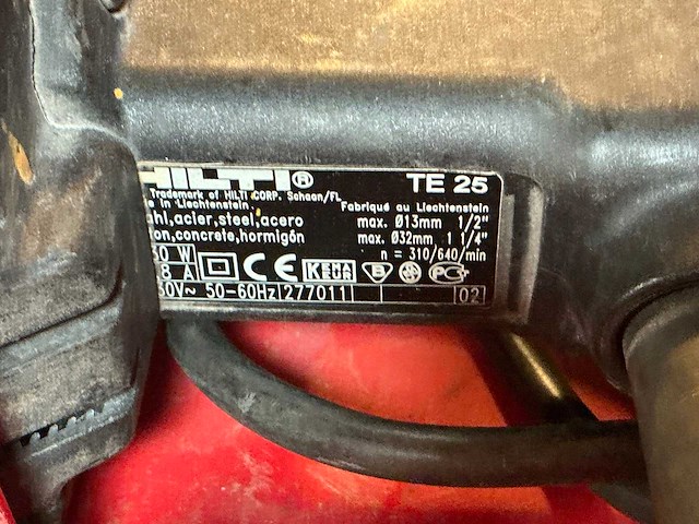 Hilti te 25 boormachine - afbeelding 2 van  2