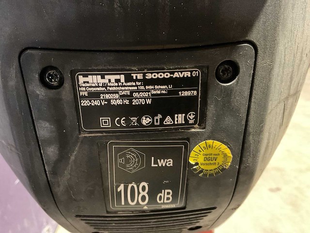 Hilti te 3000-avr breekhamer - afbeelding 3 van  3