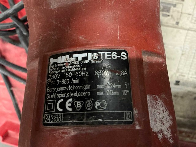 Hilti te 6-s boorhamer - afbeelding 2 van  3