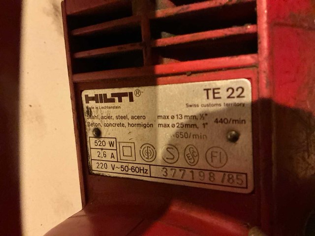 Hilti te22 breekhamer - afbeelding 3 van  3