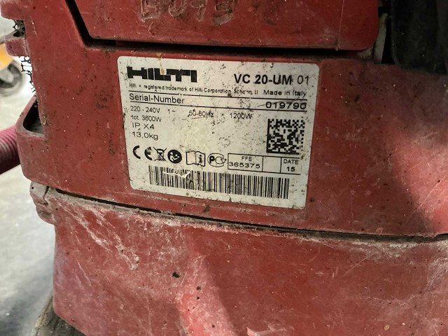 Hilti vc 20 um bouwstofzuiger - afbeelding 3 van  3