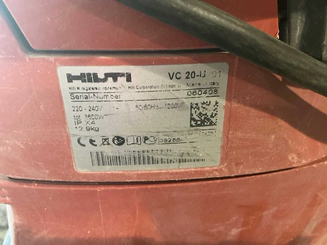 Hilti vc20u industriële stofzuiger - afbeelding 4 van  4