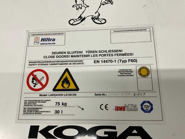 Hiltra labsaver ls150- en veiligheidskast - afbeelding 3 van  4