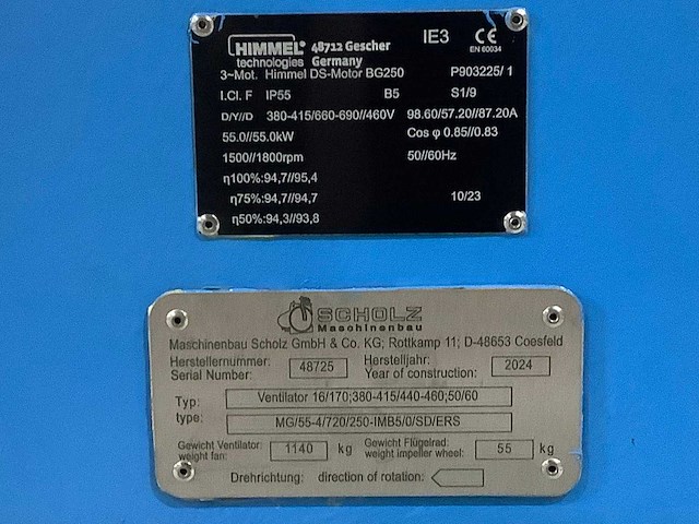 Himmel scholz - 2024 - ds motor bg 250 - ventilator motor - afbeelding 2 van  10