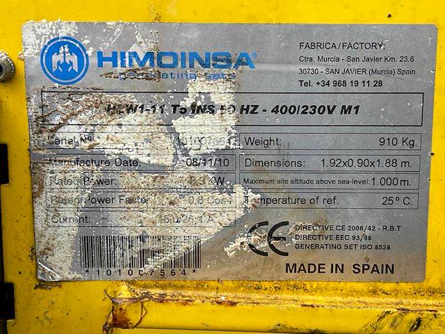 Himoinsa - hlw11 - generator - afbeelding 4 van  16