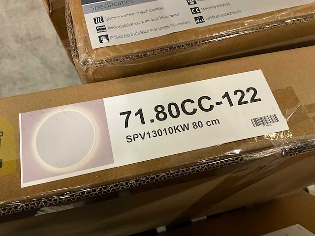 Hipp spv13010kw ronde spiegel 80cm - afbeelding 4 van  4