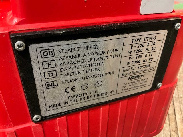 Hiretech steam stripper htw-5 behangafstomer - afbeelding 4 van  4