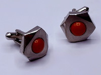Hirokawa japanse manchetknopen + tie-pin - afbeelding 3 van  6