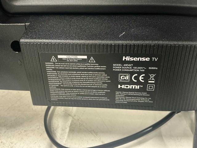 Hisense 40e4kt televisie - afbeelding 6 van  6