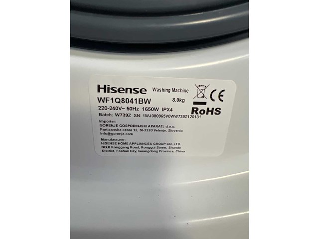 Hisense dh3s802bw3 wasdroger | hisense wf1q8041bw wasmachine | hisense mcf95e - afbeelding 6 van  7