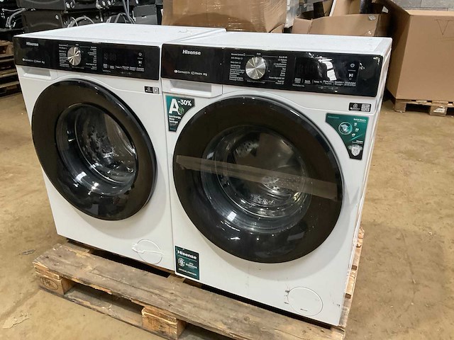 Hisense wf3s8043bw3 wasmachines (2x) - afbeelding 1 van  9