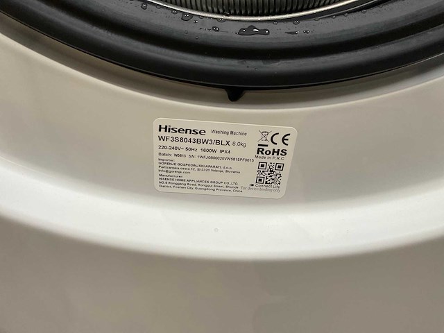Hisense wf3s8043bw3 wasmachines (2x) - afbeelding 9 van  9