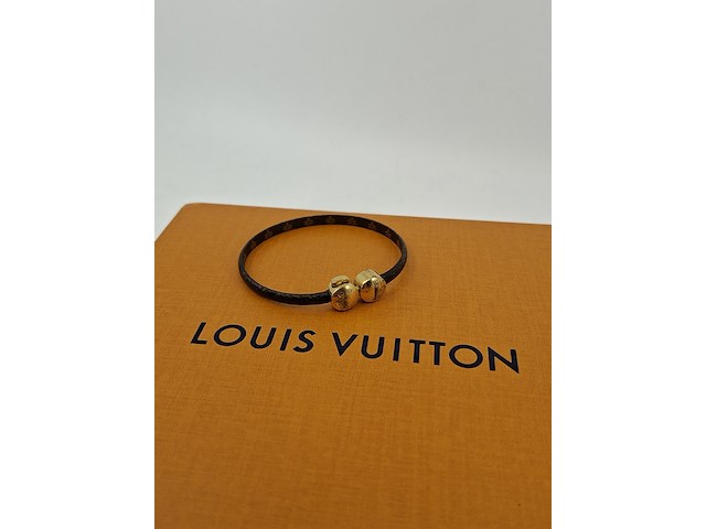 Historic mini monogram bracelet, louis vuitton, armband, bruin, goud - afbeelding 1 van  7