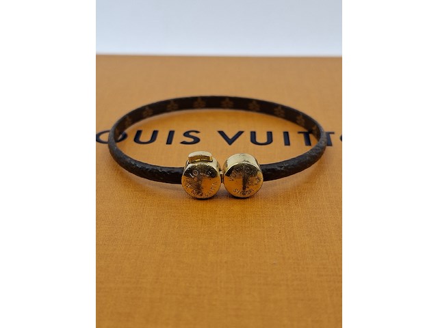 Historic mini monogram bracelet, louis vuitton, armband, bruin, goud - afbeelding 2 van  7