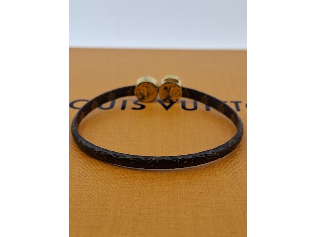 Historic mini monogram bracelet, louis vuitton, armband, bruin, goud - afbeelding 3 van  7