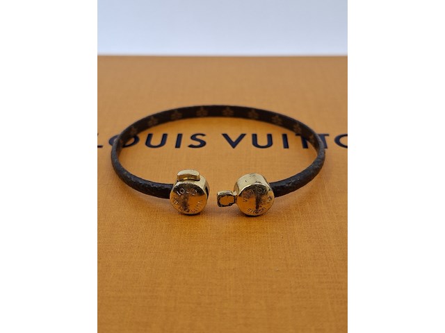 Historic mini monogram bracelet, louis vuitton, armband, bruin, goud - afbeelding 5 van  7