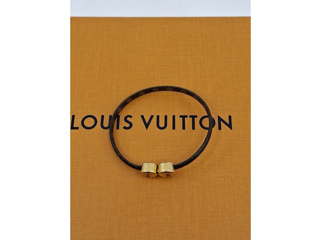 Historic mini monogram bracelet, louis vuitton, armband, bruin, goud - afbeelding 7 van  7