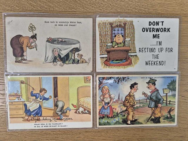 Historische ansichtkaarten o.a. met humor en sport - ca 1900-1960 - afbeelding 8 van  23