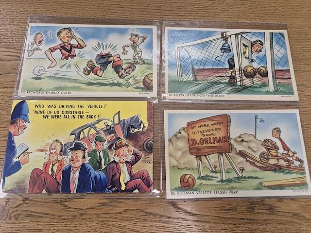 Historische ansichtkaarten o.a. met humor en sport - ca 1900-1960 - afbeelding 12 van  23