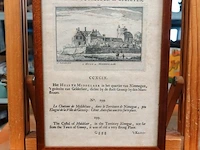 Historische gravure het huis te middelaar te limburg