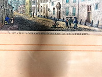 Historische gravure toont het stads- en ambachtskinderhuis aan de agnietenstraat in utrecht - afbeelding 3 van  5