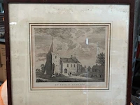 Historische gravure van de kerk te ommeren
