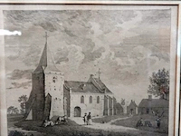 Historische gravure van de kerk te ommeren - afbeelding 2 van  5