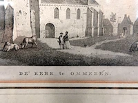 Historische gravure van de kerk te ommeren - afbeelding 3 van  5
