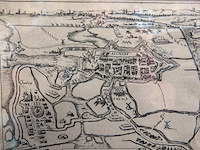 Historische kaart beleg van alkmaar in 1573 - afbeelding 2 van  5