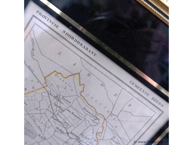 Historische kaart van de gemeente beers in de provincie noord-brabant. - afbeelding 3 van  5