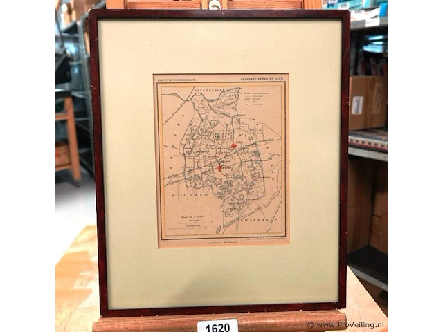 Historische kuyper-gemeentekaart van etten en leur uit 1866 - afbeelding 1 van  5