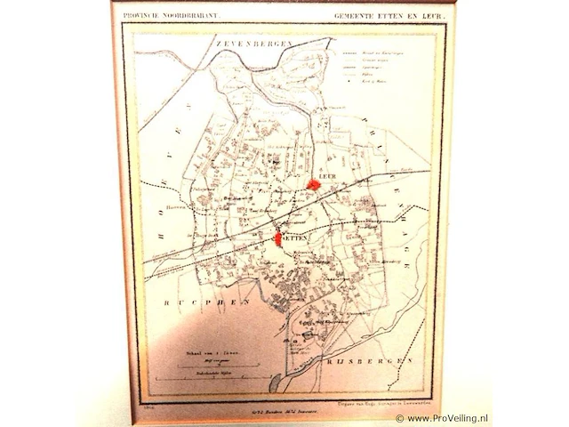 Historische kuyper-gemeentekaart van etten en leur uit 1866 - afbeelding 2 van  5