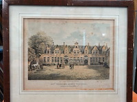 Historische litho van het voormalige armen weeshuis in middelburg - afbeelding 1 van  5