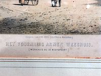 Historische litho van het voormalige armen weeshuis in middelburg - afbeelding 3 van  5