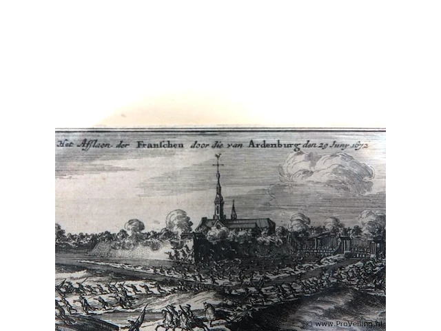 Historische prent van de afslag van de franse aanval op aardenburg op 29 juni 1672 - afbeelding 3 van  5