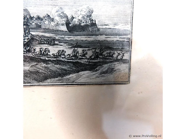 Historische prent van de afslag van de franse aanval op aardenburg op 29 juni 1672 - afbeelding 4 van  5