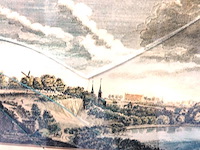 Historische prent van de stad arnhem te zien van de hoogtens naar den eltenerberg. barts in glas - afbeelding 6 van  8