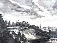 Historische prentwerk is een 18e-eeuwse kopergravure getiteld "de stad arnhem, te zien van de hoogtens naar den eltenerberg" - afbeelding 2 van  5