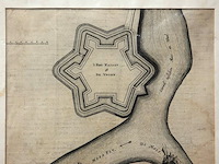 Historische vestingplattegrond van fort nassau (ook bekend als fort de voorn of schans de voorn) nabij heerewaarden. - afbeelding 2 van  5