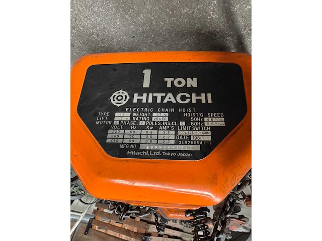 Hitachi - kettingtakel 1 ton (2x) - afbeelding 2 van  6