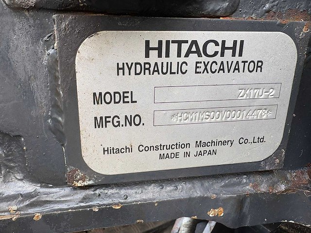 Hitachi - zx17u-2 - minigraafmachine incl. aanhanger - afbeelding 19 van  19