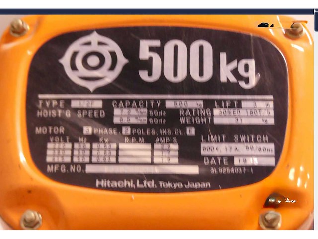 Hitachi 1/2f elektrische kettingtakel - afbeelding 4 van  8